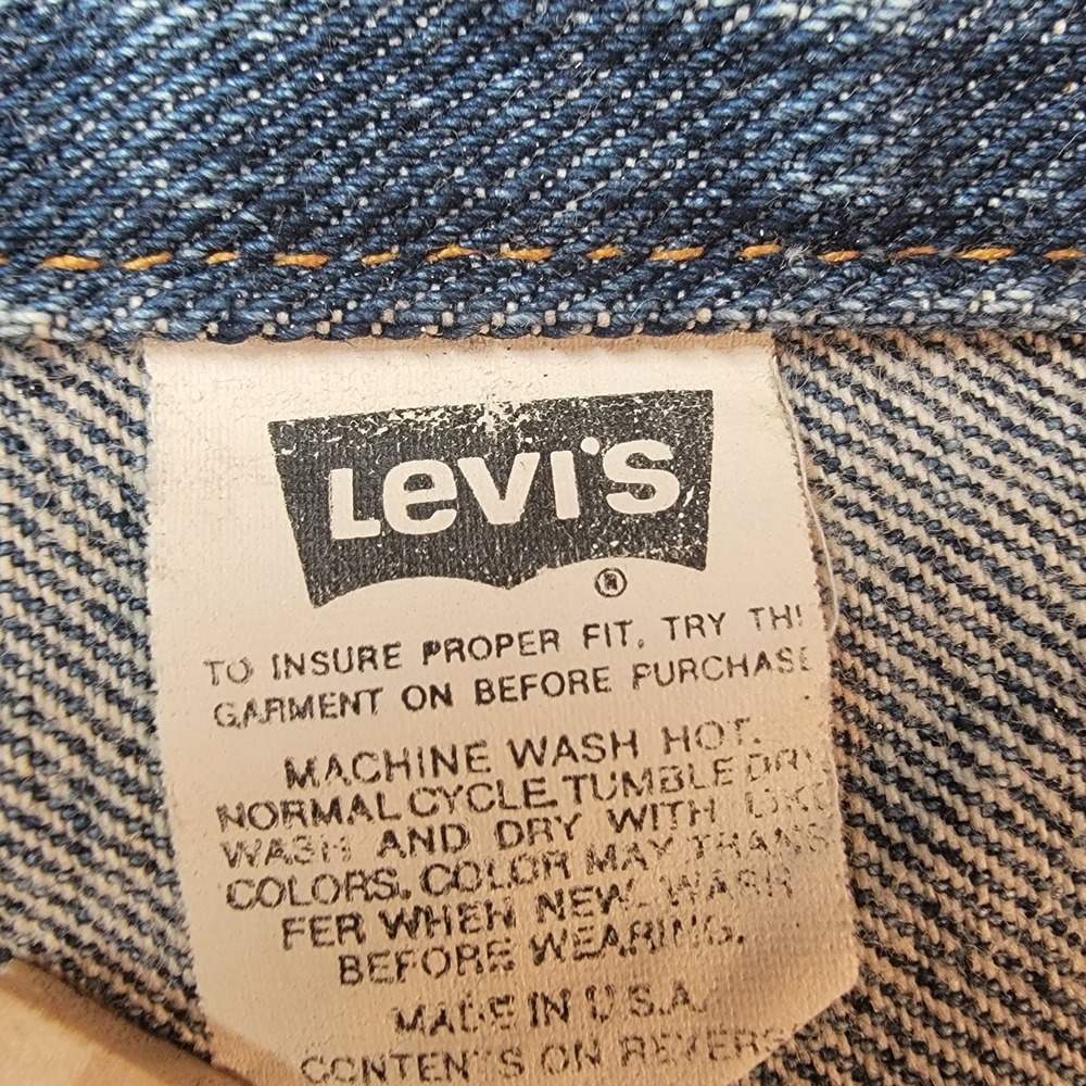 Vintage Levis Type III Denim Vest 70595 4891 Mens Large Blue Made in USA 1993 - Picture 2 of 13